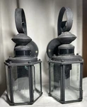 2 Progress Lighting Motion Sensor Lights 13" Outdoor Wall Sconces Bevel Glass. Fixed Price $35.00.