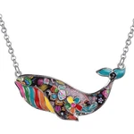 Signature Ocean Collection Tess Statement Alloy Chain Enamel Whale Pendant Nec. Fixed Price $19.18.