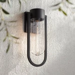 Possini Euro Villa Lane 18 1/2" High Sand Black Outdoor Wall Light. Fixed Price $149.99.