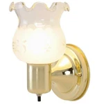 Sunset Lighting Wall Sconce Grape Pattern Etched Glass Polished Brass Lot Of 2. Fixed Price $34.99.