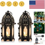 Lightweight Moroccan Tealight Lanterns: Portable Elegance For Indoors/outdoors. Fixed Price $29.99.