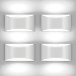 4 Pack White Modern Led Wall Sconces Light Hardwired Indoor Up And Down. Fixed Price $58.49.