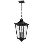 Black Two Light Outdoor Hanging Lantern From The Sutton Place Vx Collection. Fixed Price $268.00.
