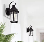 Tidoin 1-LIGHT Black Plug-in Outdoor Wall Lantern Sconce Porch With Clear. Fixed Price $99.99.