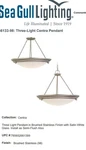 Sea Gull Lighting 66133-98 Centra 3-LIGHT Pendant. Fixed Price $65.00.