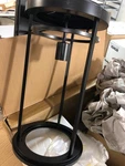 Kichler 49688BK Toman 1-LIGHT Black Outdoor Wall Mount W/clear Seeded Glass Shad. Fixed Price $166.99.
