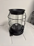 Intertek Industrial Cage Lamp Tabletop Light Fixture Black Metal. Fixed Price $20.00.