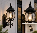 2 Pack Volume Lighting Black Outdoor Coach Sconce Clear Beveled Glass V875. Fixed Price $134.99.