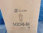 Z-lite Doma 543CHB-BK 5-LIGHT Outdoor Wall Sconce In Black 28" Tall Water Glass. Fixed Price $44.79.