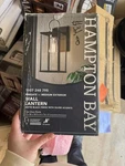 Hampton Bay Wall Lantern Rimgate Medium Exterior Matte Black/silver Accents. Fixed Price $37.99.