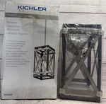 Kichler Stetton Anvil Iron Distressed Antique Grey Farmhouse Square Hang Light. Fixed Price $89.99.
