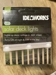 Ideaworks White Led Solar Deck Lights - 3 Pack. Fixed Price $15.90.
