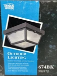 Design House 502872 Light 10.5 Flush Mount Square Outdoor - Black New. Fixed Price $23.75.