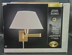 Hampton Bay Swingarm Wall Mount Sconce Polished Brass Finish 2003. Fixed Price $35.00.