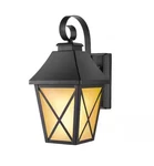 Hampton Bay 1-LIGHT Matte Black Led Outdoor Flicker Flame Wall Lantern Sconce. Fixed Price $63.99.