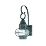 Weathered Bronze Outdoor Wall Lantern Clear Seeded Glass Old Americana Sconce. Fixed Price $64.99.