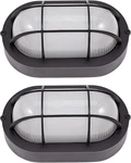 Gruenlich Led Bulkhead Light, Flush Mount For Wall Ceiling, 6W, 600 Lumen Blk. Fixed Price $40.00.