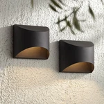 Possini Euro Ratner 5 1/2" High Black Led Outdoor Wall Light Set Of. Fixed Price $299.98.