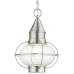Livex Lighting 26910 Newburyport 9"W Outdoor Mini Pendant - Nickel. Fixed Price $349.96.