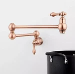 Signature Hardware Vivan Wall-mount Faucet, Satin Copper. Fixed Price $179.95.