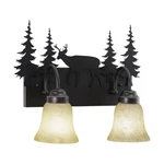 Bryce 2-LIGHT Bathroom Rustic Style 13.75 Inches Tall And 16.75. Fixed Price $188.99.