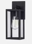 Hukoro 13 In. 1-LIGHT Matte Black Hardwired Outdoor Wall Lantern Sconce. Fixed Price $19.99.