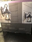 Nib Set Of 2 Allen Roth Outdoor Wall Lanterns Bronze Finish. Fixed Price $31.50.