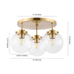 Safavieh Ginesta 3LT 15" Flush Mount, Reduced Price 2172785195 FLU4074A. Fixed Price $73.00.