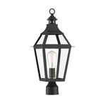 Jackson 1 Outdoor Post Lantern In Matte Black With Gold Highlights By. Fixed Price $436.00.