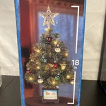 Holiday Style 18" Pre-lite Tree Lighted Base 45 Tips 14 Warm White Led Lights. Fixed Price $16.99.