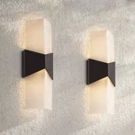 Possini Euro Tux 18"H Black And White Led Outdoor Wall Light Set Of 2. Fixed Price $359.98.