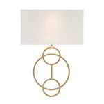 Crystorama Laurel Light Sconce, Vibrant Gold/white LRL-992-VG-WH. Fixed Price $198.00.