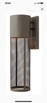 Hinkley Lighting 2304KZ Buckeye Bronze Aria Lgt 18-1/2"H Outdoor Wall Sconce. Fixed Price $75.00.