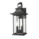 Z-lite Tiberius 2 8.75" Outdoor Wall Light, Black/clear Seedy 5017M-BK. Fixed Price $232.00.