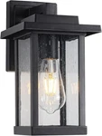 Smeike Black Outdoor Wall 1-LIGHT Porch Lantern Sconce E26 Hardwired. Fixed Price $24.99.