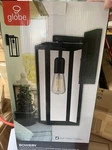 Globe Electric 44176 Hurley Single Light 16" Outdoor Wall Sconce, Matte Black. Fixed Price $49.00.
