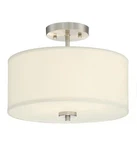 Meridian Light 13" Wide Semi-flush Drum Ceiling Fixture Brushed Nickel. Fixed Price $100.00.