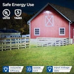 Cinoton Led Barn Light, Dusk Dawn Outdoor Lighting, 42W 4950LM 5000K - Black. Fixed Price $31.71.
