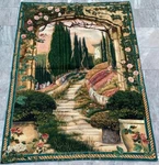 Vintage French Tapestry Beautiful Pictorial Wall Decor 5X6 Ft Free Ship. Fixed Price $499.99.