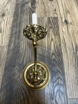 Vintage Brass Wall Sconce Ornate Hollywood Regency Candle Light Fixture Newport. Fixed Price $59.99.