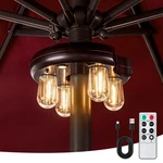 Patio Umbrella Light With Remote Control, Rechargeable Cordless Led Edison Bulbs. Fixed Price $36.68.