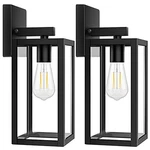 Brightever 2-PACK Outdoor Light Fixtures Wall Mount Waterproof B04018P2PK-BK. Fixed Price $41.23.