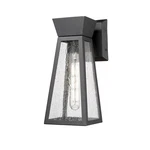 Artcraft Lucian 12" Outdoor Wall Light, Black/clear - AC8860BK. Fixed Price $74.99.