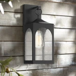 Tyne Modern Outdoor Wall Light Fixture Black Lantern 16" Seedy Glass Exterior. Fixed Price $179.99.