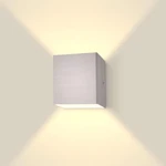 Luxrite Square Led Up And Down Wall Sconce 5CCT 15W 1000LM IP65 Brushed Nickel. Fixed Price $74.95.