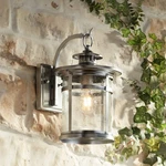 Callaway Modern Industrial Outdoor Wall Light Fixture Chrome Lantern 14 1/2". Fixed Price $199.99.