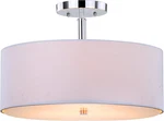 Clara Chrome 16" Semi Flush Mount Ceiling Light With Led Bulbs Included. Fixed Price $135.99.