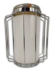 Vintage Nos 1970S Stonco Industrial-style Glass Light Fixture Cat. No. AK2G. Fixed Price $124.99.