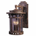 Maxim Lighting 40035CDSE Three Sienna Seedy Glass Wall Lantern, Copper. Fixed Price $548.00.