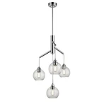 4-LIGHT Chandelier Chrome W/ Clear Glass, Dvi Lighting DVP34724CH-CL Andromeda. Fixed Price $249.99.